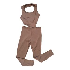 🔥 $175 Heros Active THE H UNITARD in Taupe Brown Size Large 🔥